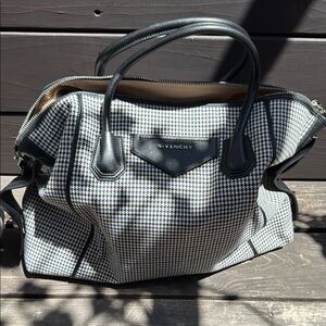 Givenchy Houndstooth Black and White Satchel